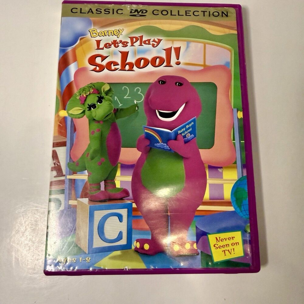 Barney Let's Play School DVD 1999 Classic Collection Kids Educational Ages 1-8